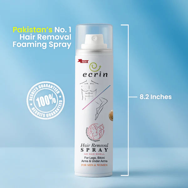 Ecrin Hair Removal Foaming Spray Pack of 2 - Advance Formula with Refreshing Fragrance (200ml)